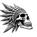 Aztec skull tattoo design idea
