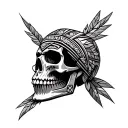 Aztec skull tattoo design idea