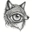 wolf eye looking tattoo design idea