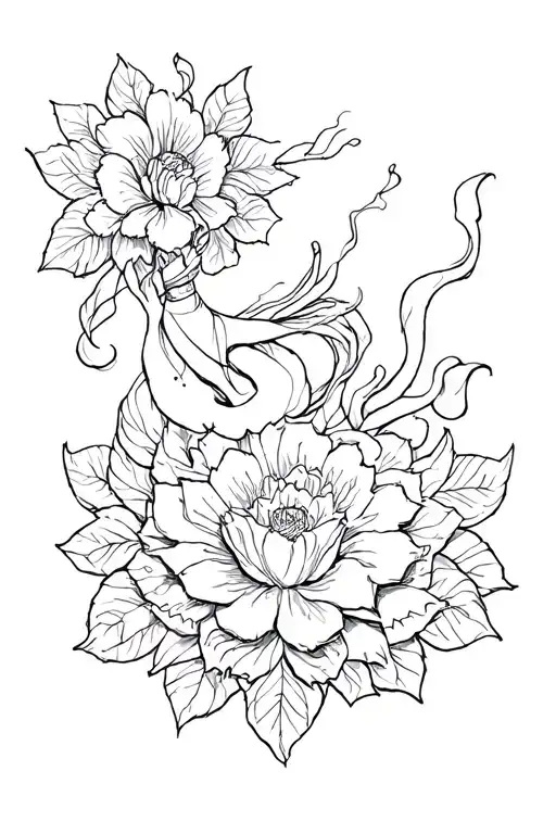 interpretation of good luck, fight against excitement tattoo design idea