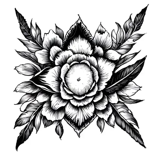 Traditional Canary Islands tattoo design idea