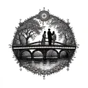 Famille cano bridge tattoo design idea