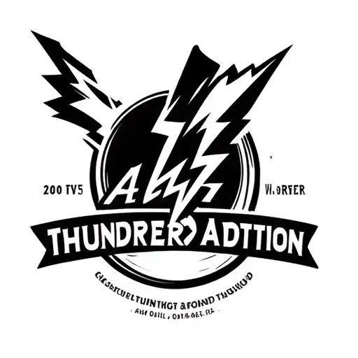 Thunderbolt around Adoption logo incorporated tattoo design idea