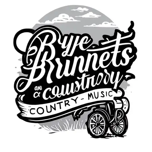 "RyeBrunettesandcountrymusic" farm scene tattoo design idea