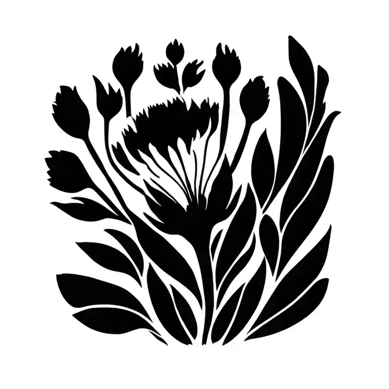 Cornflower tattoo design idea