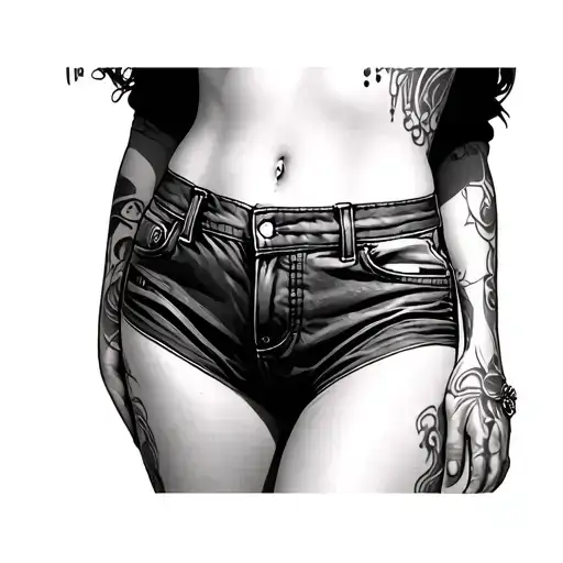 abstract sissy femboy bottom tattoo design idea