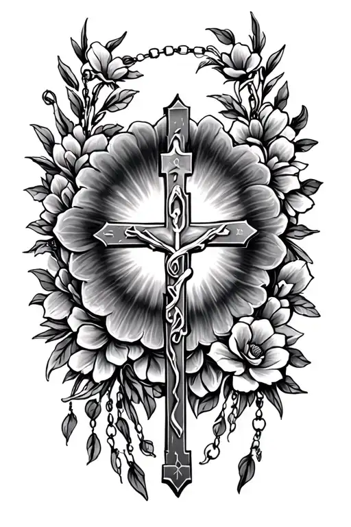 Rosary tattoo design idea