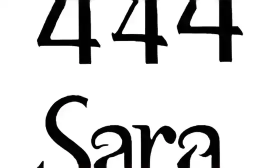 "444
Sara" tattoo design idea