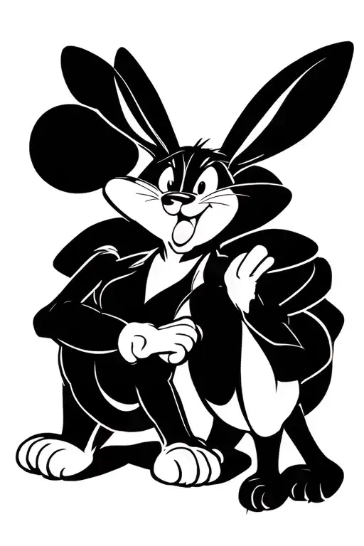 looney tunes characters tattoo design idea