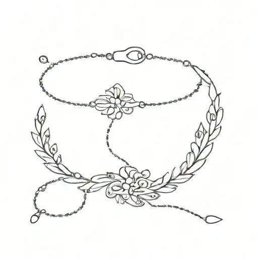delicate ankle bracelet for tattooing tattoo design idea