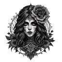gothic libra gypsy tattoo design idea