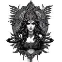 gothic libra gypsy tattoo design idea