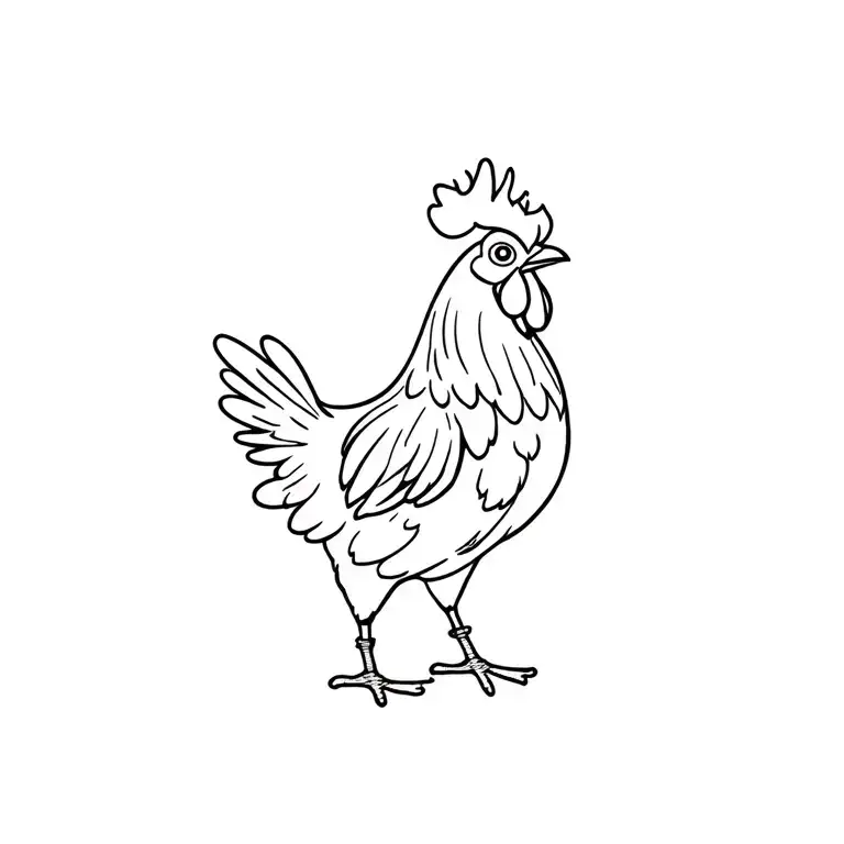 Rooster holding spam musubi tattoo design idea