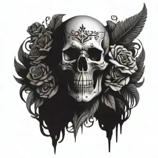 skull lust tattoo design idea
