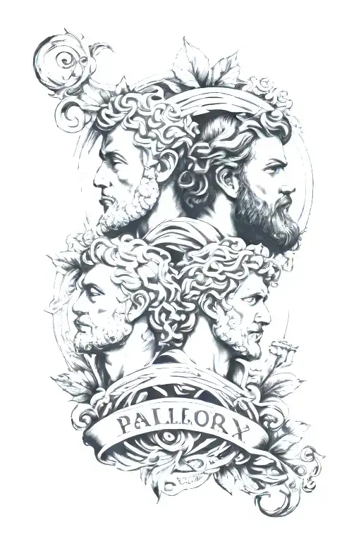 castor and pollux tattoo design idea