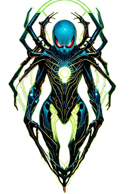 symbiote taking over my body tattoo design idea