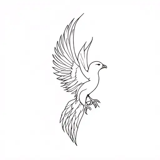 Hunter Angelica phoenix tattoo design idea