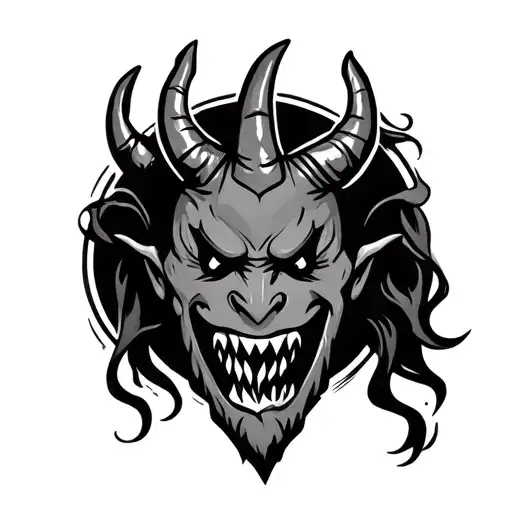 Devil Emoji tattoo design idea