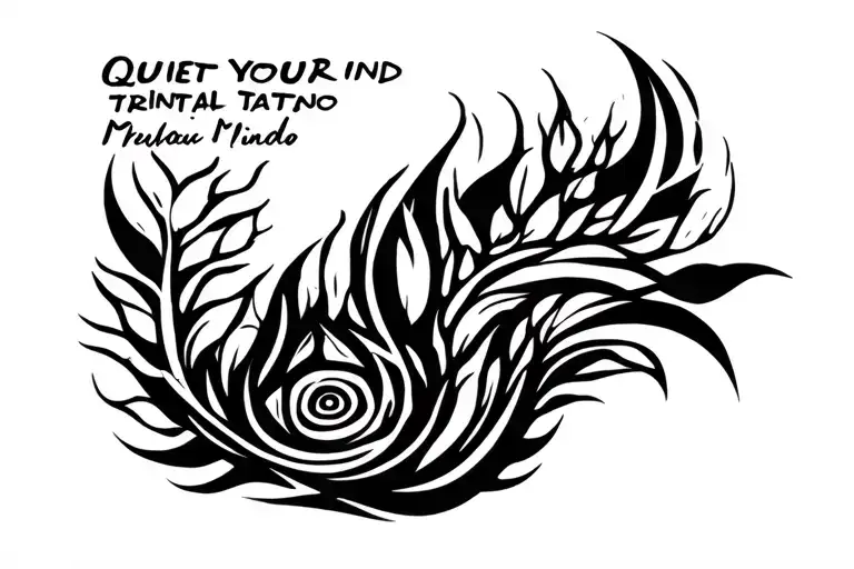 quiet your mind tattoo design idea