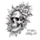 birthday 07/26/77 tattoo design idea