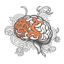 adhd brain tattoo design idea