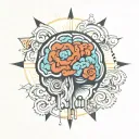 adhd brain tattoo design idea