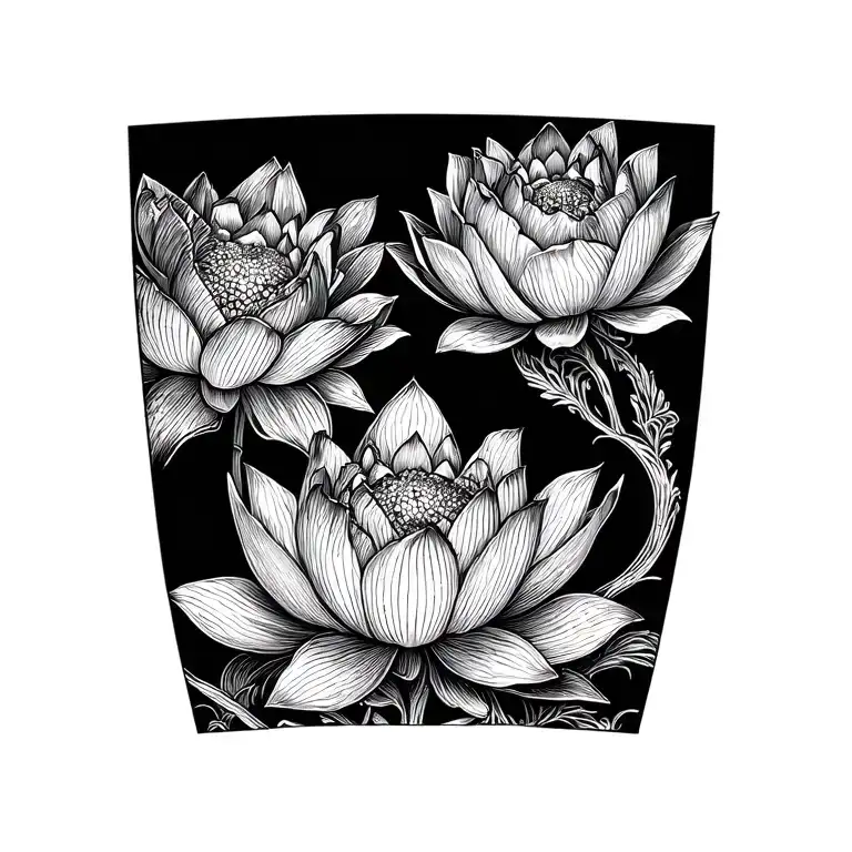 lotus Leo tattoo design idea