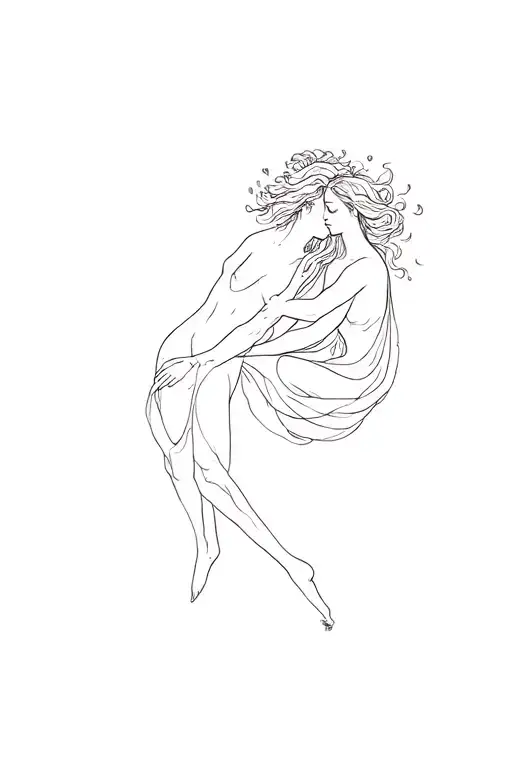 Orpheus And Eurydice Eurydice Dying tattoo design idea