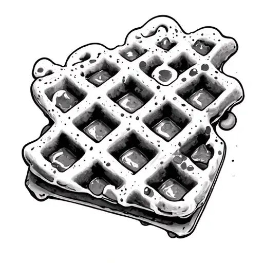 waffle that looks like a freckle tattoo design idea