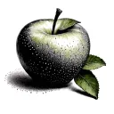 bitten apple tattoo design idea