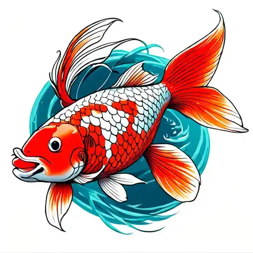 pez koi tattoo design idea
