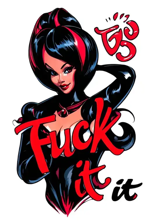 "Fuck it" Jessica Rabbit tattoo design idea