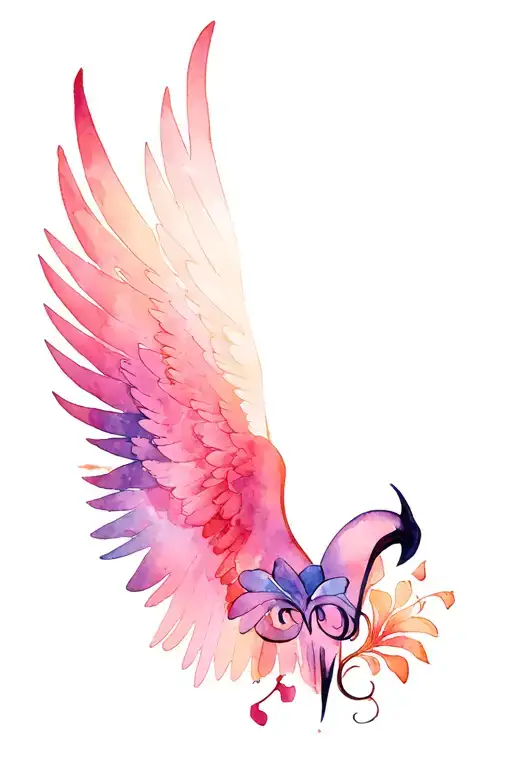 fluer de lis with wings tattoo design idea