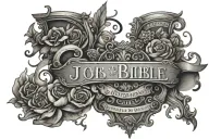 job bible verse tattoo design idea