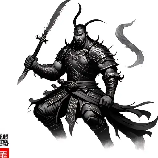 Ronin Warrior surrounded tattoo design idea