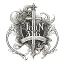 John 3:16 tattoo design idea