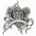 John 3:16 tattoo design idea