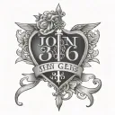 John 3:16 tattoo design idea