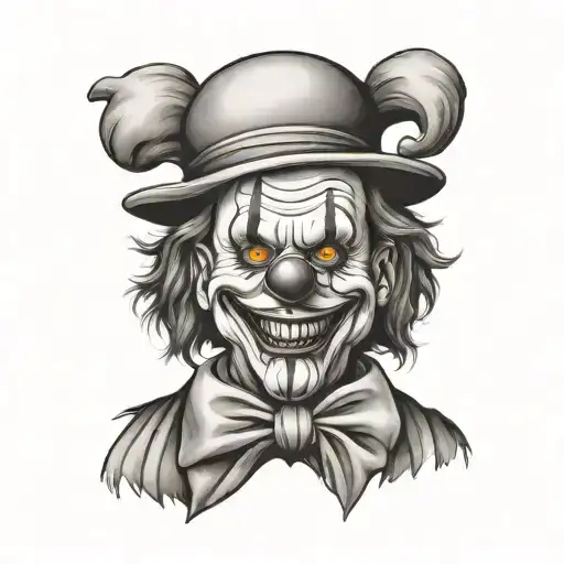art the clown film tattoo design idea
