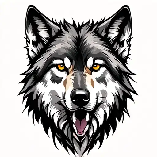 Wolf tattoo design idea
