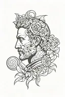 memento mori.  marcus aurelius tattoo design idea