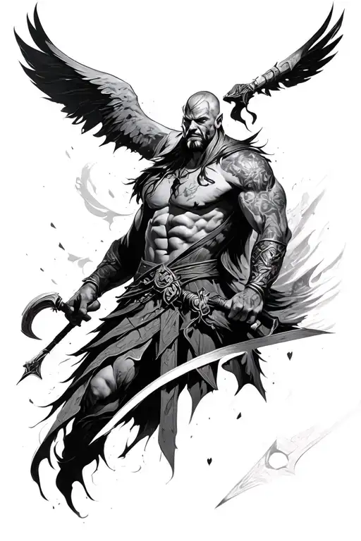 ares god of war tattoo design idea