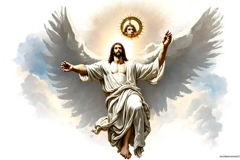 ascension of Jesus   tattoo design idea