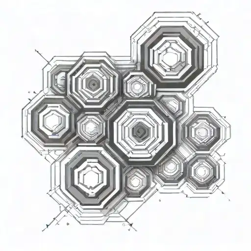 hexagon inside tattoo design idea
