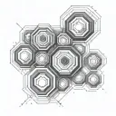 hexagon inside tattoo design idea