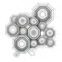 hexagon inside tattoo design idea