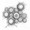 hexagon inside tattoo design idea
