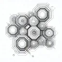 hexagon inside tattoo design idea