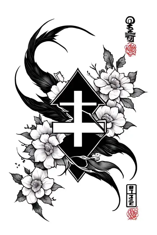 Korean tattoo combining Christianity and Korean culture  tattoo design idea