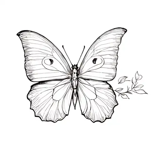 papillon tattoo design idea